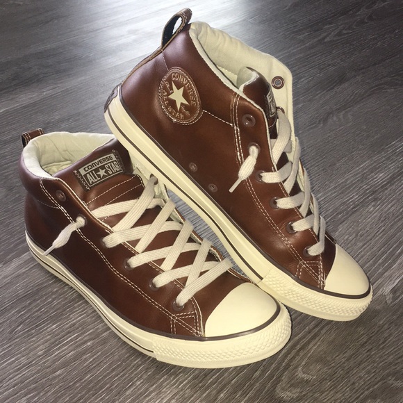 maroon leather converse high tops